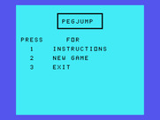 Oldies But Goodies - Games II for TI-99/4A - Peg Jump: game menu.