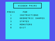 Oldies But Goodies - Games II for TI-99/4A - Hidden Pairs: game menu.