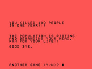 Oldies But Goodies - Games II for TI-99/4A - Hammurabi: game over.