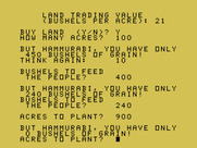 Oldies But Goodies - Games II for TI-99/4A - Hammurabi: Doesn't look like this will end well...