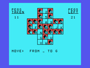 Oldies But Goodies - Games II for TI-99/4A - Peg Jump: slowly clearing the board...