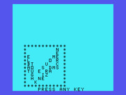 Oldies But Goodies - Games II for TI-99/4A - Word Safari: the game can optionally show the solution.