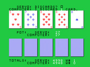 Draw Poker for TI-99/4A - Which cards do you wish to discard?