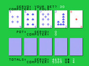 Draw Poker for TI-99/4A - The computer folds this time...