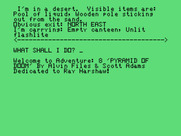 Pyramid of Doom for TI-99/4A - Game start.