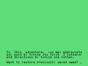 Pyramid of Doom for TI-99/4A - Restore a previously saved game?