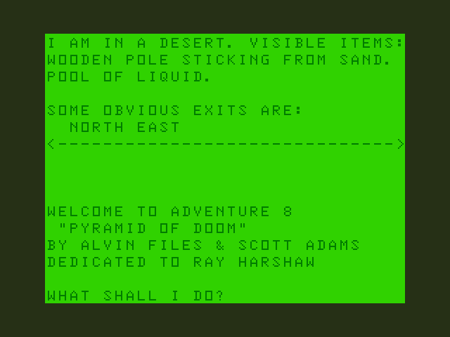 Pyramid of Doom Dragon 32/64 Screenshot: Game start.