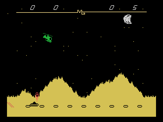 Night Mission TI-99/4A Screenshot: Game start.