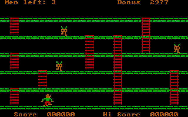 Apple Panic IBM PC/Compatibles Screenshot: Starting the game.