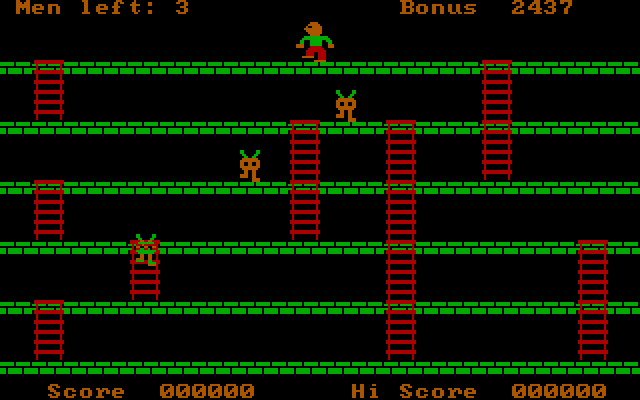 Apple Panic IBM PC/Compatibles Screenshot: Running from apples...