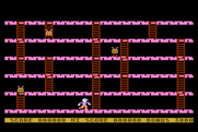 Apple Panic for Atari 8-bit - Game start.