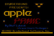 Apple Panic for Atari 8-bit - Title screen.
