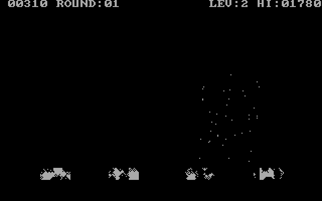 Space Strike IBM PC/Compatibles Screenshot: Oops, I've been destroyed!