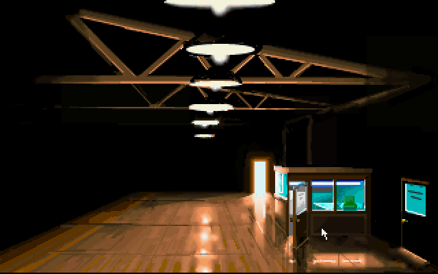 Twilight: 2000 IBM PC/Compatibles Screenshot: The motor pool room.