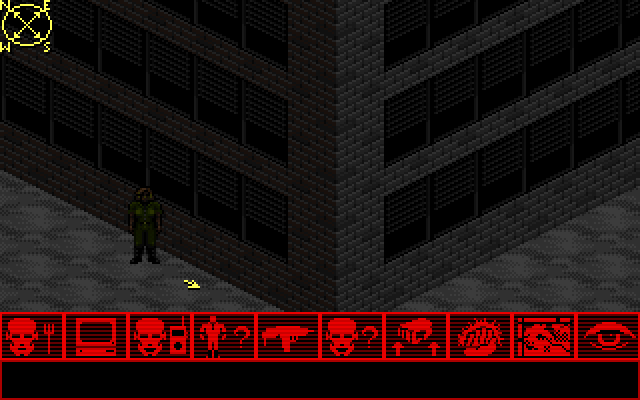 Twilight: 2000 IBM PC/Compatibles Screenshot: Outside a building at night...