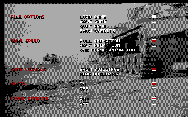 Twilight: 2000 IBM PC/Compatibles Screenshot: Game settings.