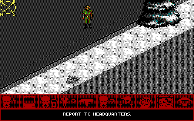 Twilight: 2000 IBM PC/Compatibles Screenshot: Walking around outside...