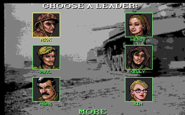 Twilight: 2000 IBM PC/Compatibles Screenshot: Choose a leader.