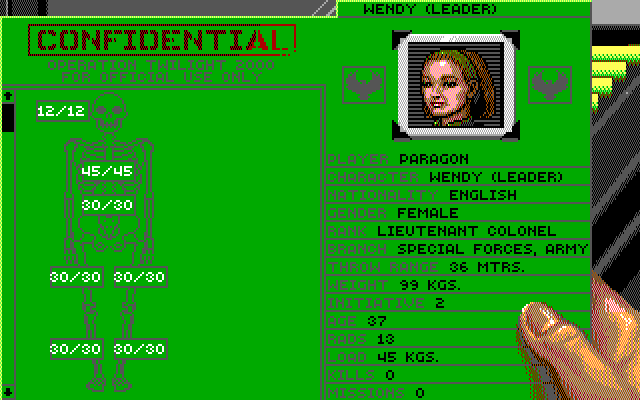 Twilight: 2000 IBM PC/Compatibles Screenshot: Viewing a file.
