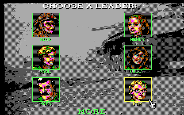 Twilight: 2000 IBM PC/Compatibles Screenshot: Choose a leader.