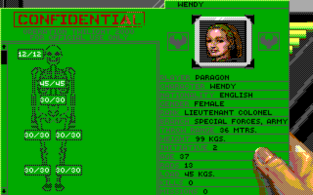 Twilight: 2000 IBM PC/Compatibles Screenshot: Viewing a file.