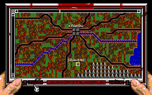 Twilight: 2000 IBM PC/Compatibles Screenshot: Use the map to help navigate...
