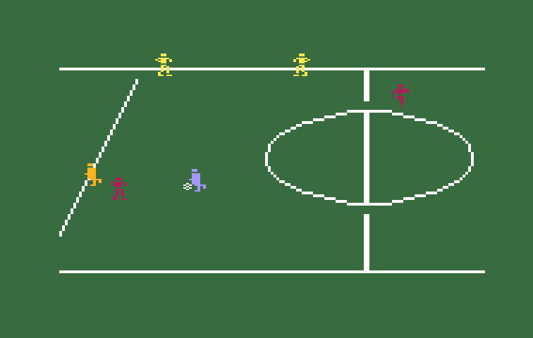 NASL Soccer Intellivision Screenshot: Game in progress...