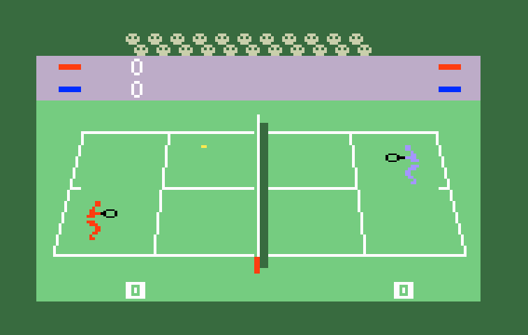 Tennis Intellivision Screenshot: Starting screen.