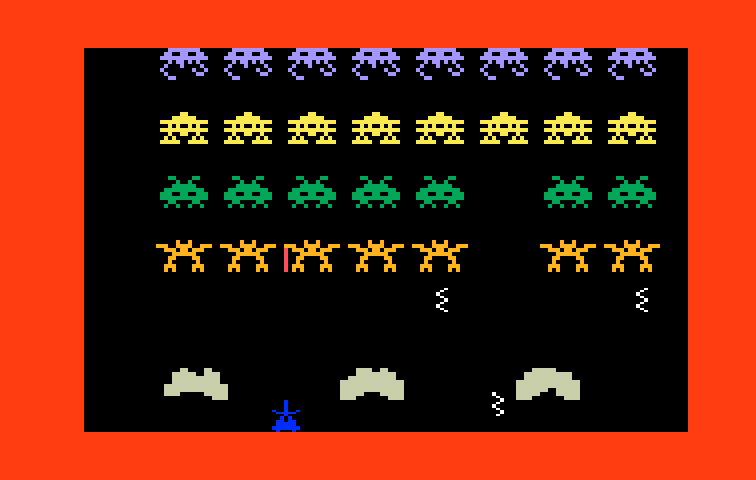 Space Armada Intellivision Screenshot: Start of round 2.