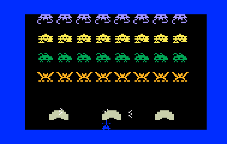 Space Armada Intellivision Screenshot: Game start.