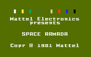 Space Armada for Intellivision - Title screen.