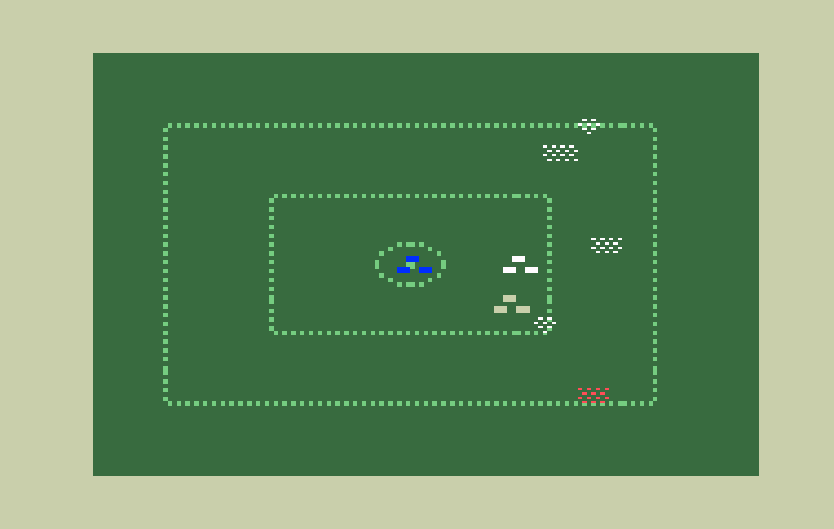 Space Battle Intellivision Screenshot: The game begins with the tactical map display.