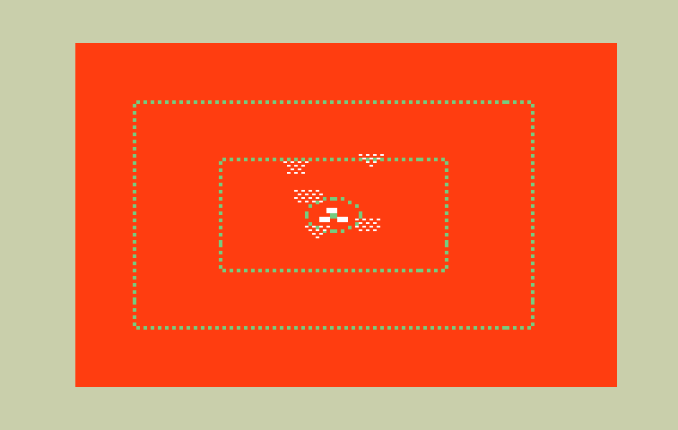 Space Battle Intellivision Screenshot: Game over.