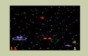 Space Battle for Intellivision - Taking on damage! Be careful...