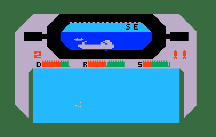 Sub Hunt Intellivision Screenshot: Quick, fire before the enemy fires back!