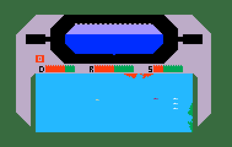Sub Hunt Intellivision Screenshot: Game start.