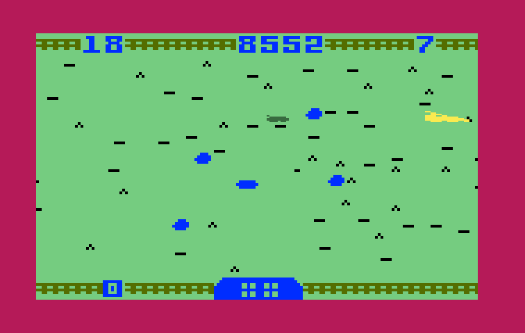 Worm Whomper Intellivision Screenshot: Game over.