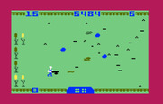 Worm Whomper for Intellivision - Some corn has already been destroyed! Defend the remaining corn...