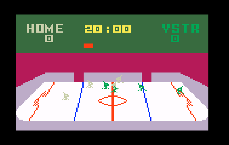 NHL Hockey Intellivision Screenshot: Game start...
