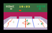 NHL Hockey for Intellivision - And the green team blocks a shot...
