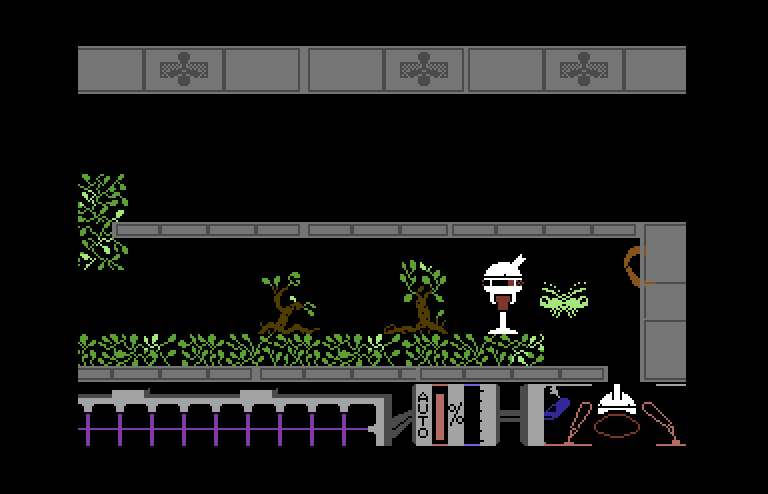 Spiderbot Commodore 64 Screenshot: Game start.