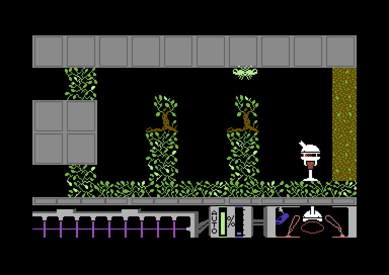 Spiderbot Commodore 64 Screenshot: Looks like a dead end...