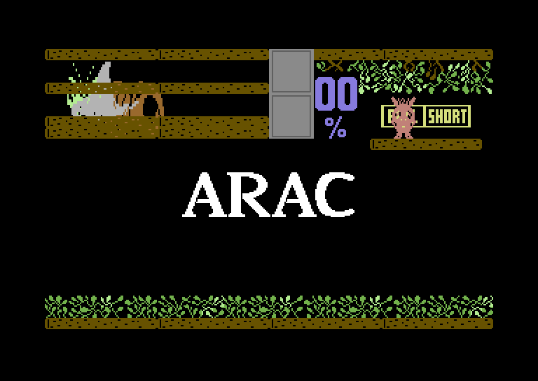 Spiderbot Commodore 64 Screenshot: Title screen.