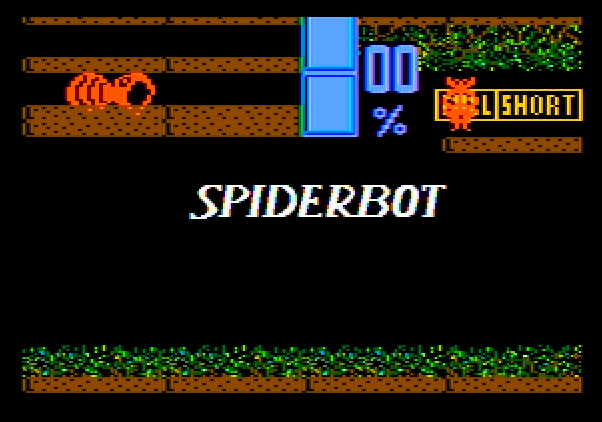 Spiderbot Apple II Screenshot: Title screen.