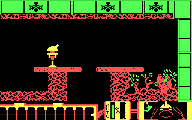 Spiderbot IBM PC/Compatibles Screenshot: Looks like something hiding to the right...