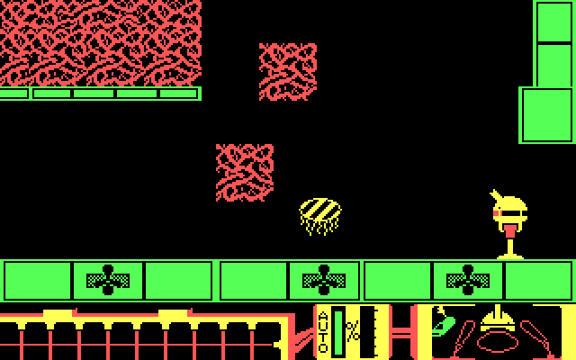 Spiderbot IBM PC/Compatibles Screenshot: Odd creature approaching...