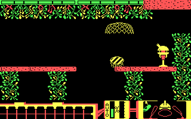 Spiderbot IBM PC/Compatibles Screenshot: Firing a net at a creature.