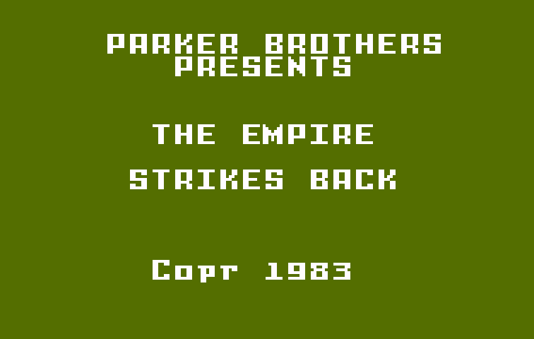Star Wars: The Empire Strikes Back Intellivision Screenshot: Title screen.