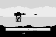Star Wars: The Empire Strikes Back for Atari 2600 - Game start; attacking the first walker...