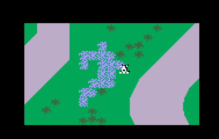 Auto Racing Intellivision Screenshot: Careful, that's a sharp turn!